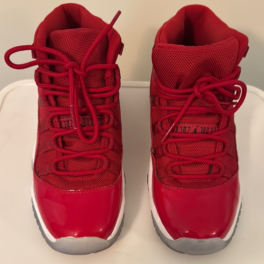 Jordan 11 Red High-Top Sneakers